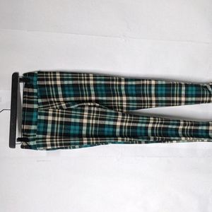 Dark academia black plaid leggings